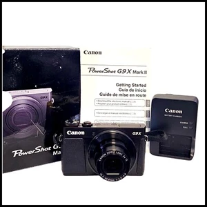 Canon PowerShot G9 X Mark II 20.1MP Digital Camera - Black 64GB Sd Card Charger - Picture 1 of 11
