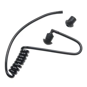 Schallschlauch, 2x Ohrstöpsel für Headset - transparent / schwarz - Bild 1 von 2