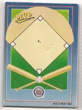 1990 ACE MLB MVP Collector Pin Backing Card ONLY (No Pin) - Detroit Tigers