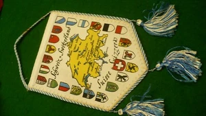 Switzerland schweiz Lucern Luzern banner pennant 4" X 5.5" - Bild 1 von 2
