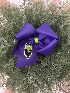 "Fiocco per capelli Taylormadecustombows FRANKENSTEIN Halloween applicato boutique 5x5X2,5" - Foto 1 di 1