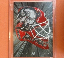 MARTIN BIRON  2001-02  BETWEEN THE PIPES MASK SILVER  #3 Buffalo Sabres