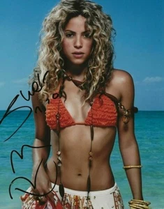 Shakira riproduzione fotografica lucida autografata 8 x 10 - Foto 1 di 1