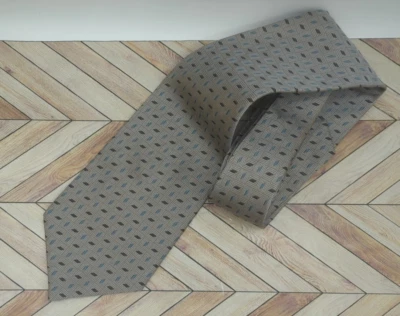 Countess Mara Hand Tailored Silk Tie USA Made Geometric Pattern - Image 1 of 4