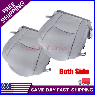 Front Bottom Seat Leather Cover 2PCS Gray For 2004-2009 Lexus RX330 RX350 RX400 - Image 1 of 4