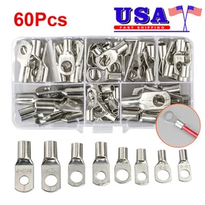 Kit de 60 un. conectores de anillo de lengüeta terminales de cable eléctrico SC cobre enlatado - Imagen 1 de 7