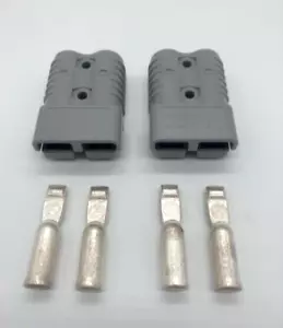 SB175 Anderson Connectors Gray Housings + 2 AWG Contacts - Picture 1 of 1