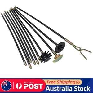 10 x 3ft Polypropylene Drain Rod Set 3/4in Thread Brass Ferrules 14pcs - Picture 1 of 7
