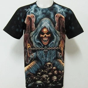 T-shirt Grim Reaper Skull Death Angel Tattoo Scarica G102 taglia M-2XL - Foto 1 di 3