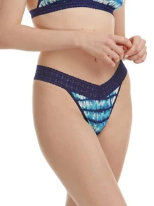 HANKY PANKY PR681104 DreamEase Original Rise Thong ~ INDIGO STRIPE ~ OS NWT $29 - Picture 1 of 5