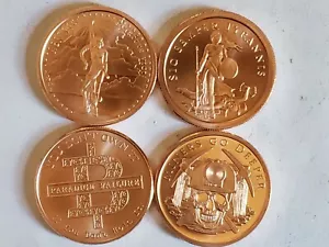 2018 Scudo d'argento 1 oncia brillante paradigma rame non in circolazione fallimento set di 4 monete - Foto 1 di 2