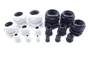 Kabelverschraubung mit Gegenmutter M12 M16 M20 M25 M32 M40 M50 M63 grau schwarz - Bild 1 von 15