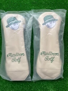 Copricapo mazza da golf Malbon 2 pezzi bianco set UT PU pelle resistente nuovo Japan2 - Foto 1 di 7