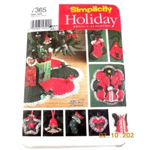 Simplicity Sewing Pattern 7365 Holiday Collection Christmas Decorations Uncut - Picture 1 of 3
