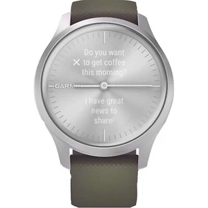 Garmin vivomove Style Bluetooth Moss Green & Silver Smartwatch NEW - Picture 1 of 2