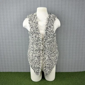 Free People Shaggy Weste Damen Gr. S grau Wollmischung Kunstfell Boho strukturiert - Bild 1 von 15