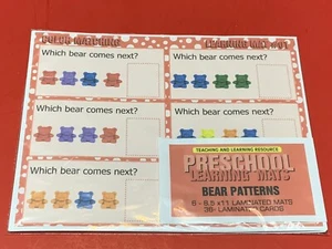 Bear Counters Pattern - Set of 6 Learning Mats / Cards - Laminated Activity - Picture 1 of 3