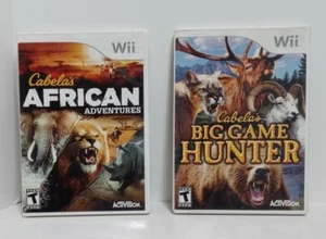 Cabela's African Adventures & Big Game Hunter Nintendo Wii Games 2013 2007 EUC - Picture 1 of 12