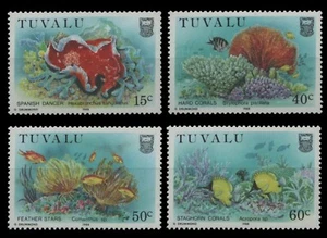 Tuvalu 1988 - Michel n. 485-488 ** - MNH - Vita marina / Marine life - Foto 1 di 1