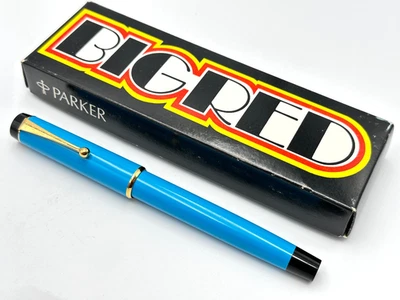 BOLÍGRAFO PARKER BIG ROJO AZUL BRILLANTE GT VINTAGE c1975 1ª EDICIÓN EN CAJA Foto 1 de 4