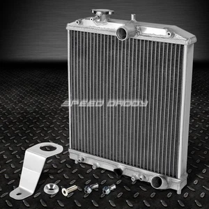 2-ROW FULL ALUMINUM RACING RADIATOR+SILVER BRACKET FOR 92-95 CIVIC EJ/EH/EG AUTO - Picture 1 of 3