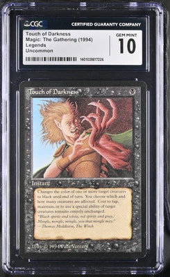 TOUCH OF DARKNESS Legends CGC 10 Gem Mint MTG [Nostalgium] - Image 1 of 2