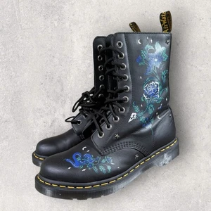 Dr. Martens Women's 1490 Floral Mystic Garden Vonda Style Boots Black Size 9 US - Picture 1 of 12