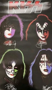 KISS Poster NEW Solo Faces Ace Frehley Gene Simmons Peter Criss Paul Stanley - Picture 1 of 6