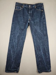 Jeans Levi's 501 Shrink-to-Fit Uomo Etichettato 38x36 Taglia Effettiva 36x34 Lavaggio Scuro - Foto 1 di 8