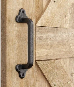 heavy duty 9 antique barn door handle large rustic retro cast iron handle f - Picture 1 of 5