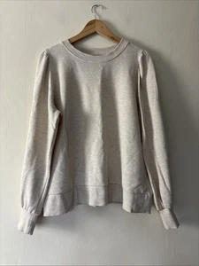 Dorothy Perkins Cream Puff Sleeve Sweatshirt Size UK 14 - Picture 1 of 6