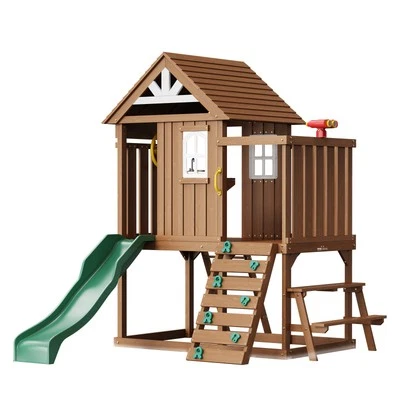 VEVOR Spielhaus Kinder Kinderspielhaus Holz Gartenhaus 232x310x269cm Garten - Bild 1 von 4