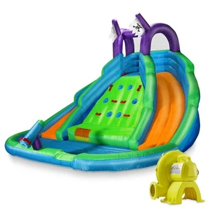 Bounce House With Climbing Wall, Water Slide And Pool With Blower - Picture 1 of 7