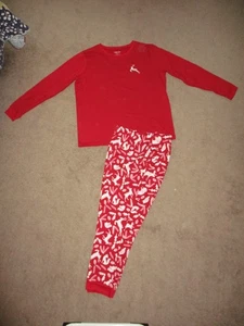 Neu ohne Etikett North Pole Trading Co Damen-Pyjama rot elfenbeinfarben XL 23" über Brust 28" Innen - Bild 1 von 13