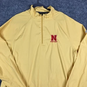 Chaqueta cortavientos Adidas Quarter Zip para hombre 2XL amarilla evento de Nebraska - Imagen 1 de 10