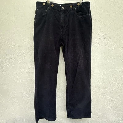 VTG Nautica Corduroy Pants Mens 36x30 Navy Corduroy Suspender Buttons - Image 1 of 4