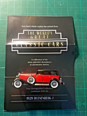 Franklin Mint 1:43 Scale The Worlds Great Classic Cars series 1929 Duesenberg J - Image 1 of 4