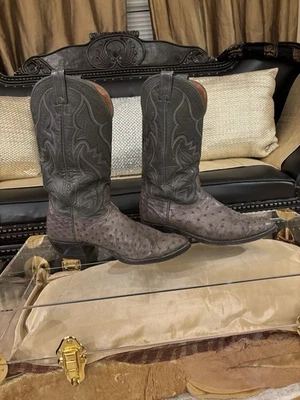 Bota Western Exótica Para Hombre Nocona con Pie de Avestruz Pluma Completa De Colección Talla 11D Foto 1 de 4