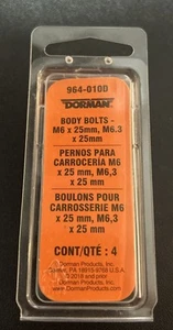 Dorman 964-010D Body Bolt Assortment - M6-1.0 X 25mm, M6.3-1.0 X 25mm - Picture 1 of 2