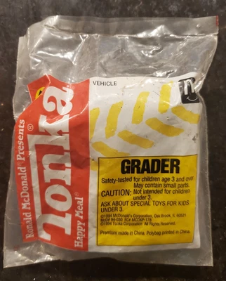 Classic TONKA: GRADER - 1994 McDonalds Happy Meal Construction Diecast Toy - Image 1 of 2