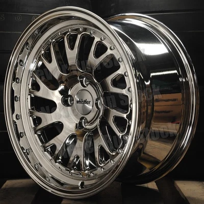 WHISTLER SK1-T 16x9 13 OFFSET 4x100 PVD RADIOS MALLA CROMADOS con JUEGO DE 4 RUEDAS REMACHE Foto 1 de 4