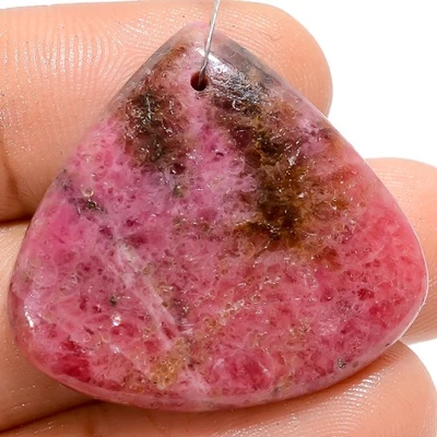 Piedra preciosa suelta perforada corazón rodonita natural 45 quilates 27x29x5 mm A-27231 Foto 1 de 2