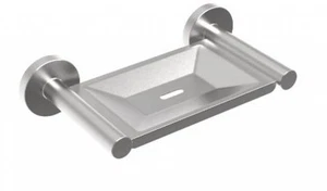 New Bradley Dynamic Dy021 Soap Dish With Drain Hole - Silver 160Mm W X 110Mm D X - Picture 1 of 4