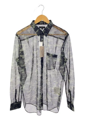 COMME des GARÇONS HOMME PLUS 长袖衬衫,尺寸 L,聚酯纤维,KHK 伪装 — 第 1/4 张图片