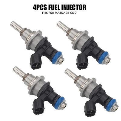 4X Fuel Injectors For Mazda 3 BK 2007-2013 6 GG CX7 L3 2.3L DOHC Turbo E7T20171 - image 1 of 4
