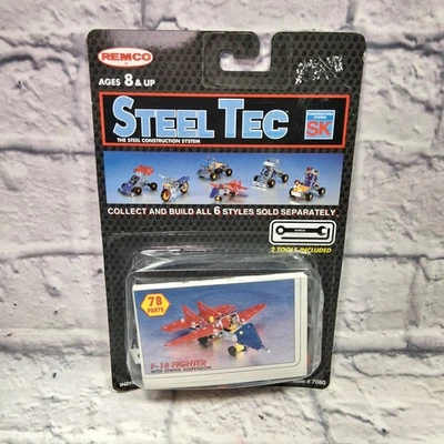 NEW Vintage 1993 Remco Steel Tec F-18 Fighter Starter Kit Construction Set #7080 - Image 1 of 4