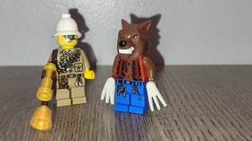 LEGO Monster Fighters 9463 Werewolf (GID Claws) & Quinton Steele Minifigures EUC