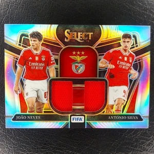 JOAO NEVES / ANTONIO SILVA Dual Swatches SILVER Patch 2023-24 Select FIFA Soccer - Imagen 1 de 2