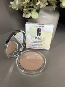 Clinique SUPERPOWDER Double face makeup MATTE HONEY 04 pressed powder NEW box - Picture 1 of 6