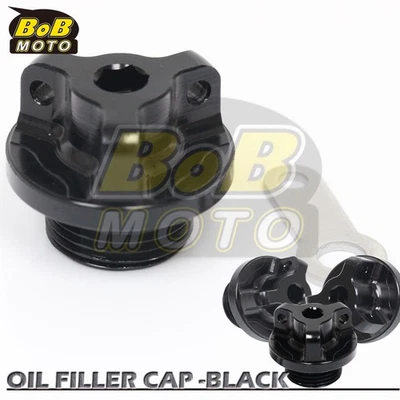 Black Billet CNC Oil Filler Cap Aprilia RSV 1000 Mille R 1999-2003 2004-2007 — 第 1/4 张图片